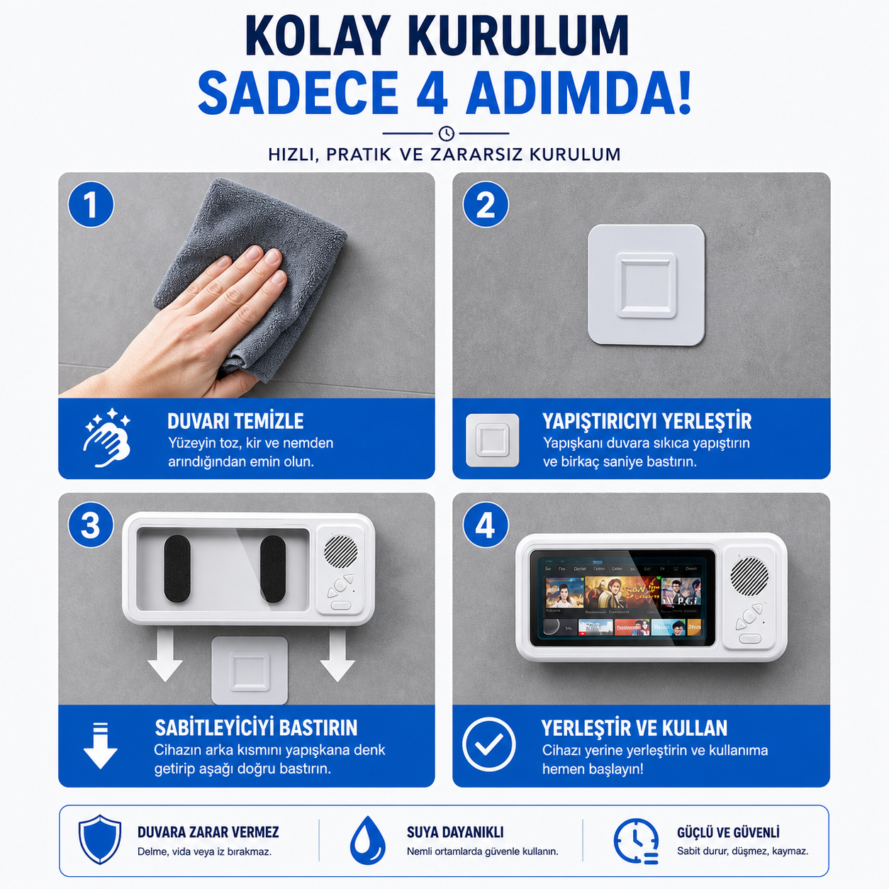BanyoCase™ Su Geçirmez Akıllı Telefon Tutucu & Bluetooth Hoparlör